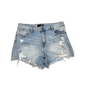 Kut From The Kloth Jane High Rise Denim Shorts Women's 12 Blue Distressed